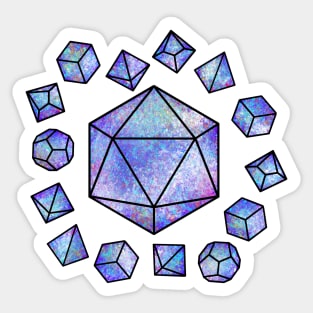 Opal Polyhedral Dice Set Sticker